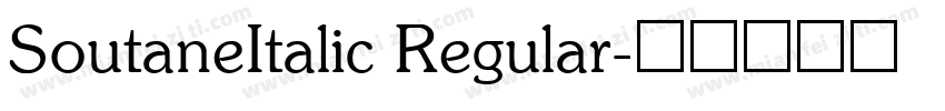 SoutaneItalic Regular字体转换